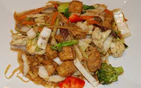 Wokret med tofu i 
              østerssauce